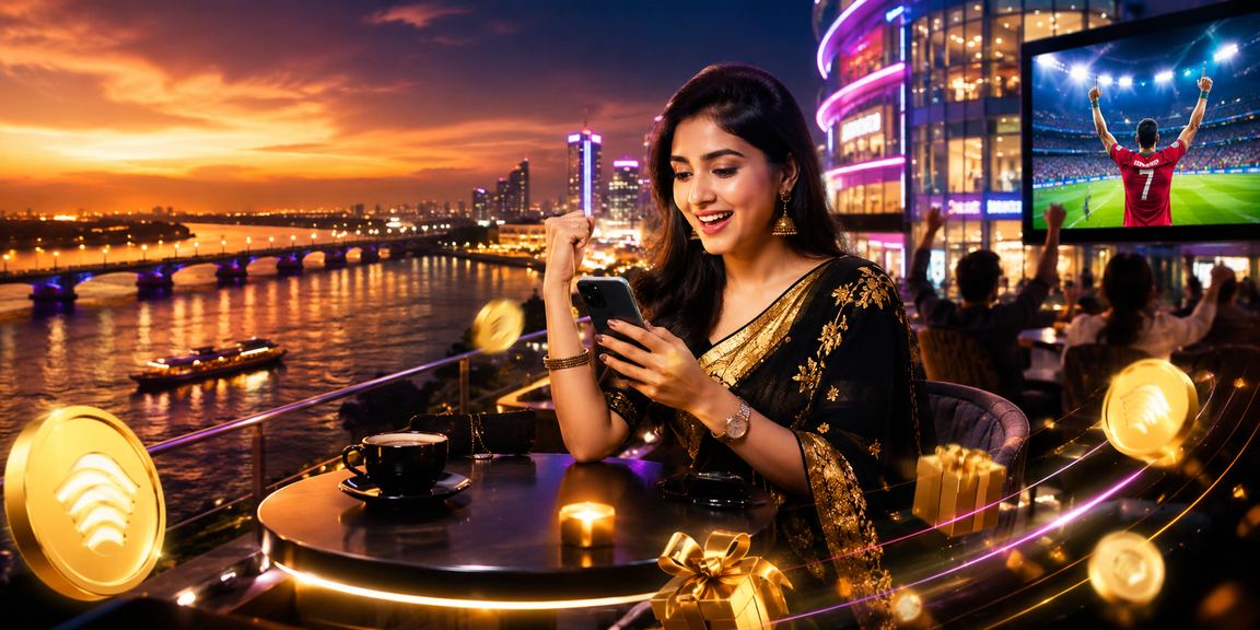 রাজশাহীতে নিয়ন আলোয় মোবাইলে 24 tbajee পেমেন্ট করছেন একজন ব্যবহারকারী